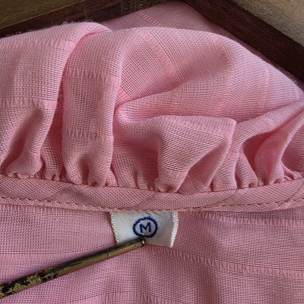 VTG‎ 60s 70s Dotti Original Pink Cardigan M Hood Sheer Coquette Soft Girl Kawaii - Picture 5 of 12